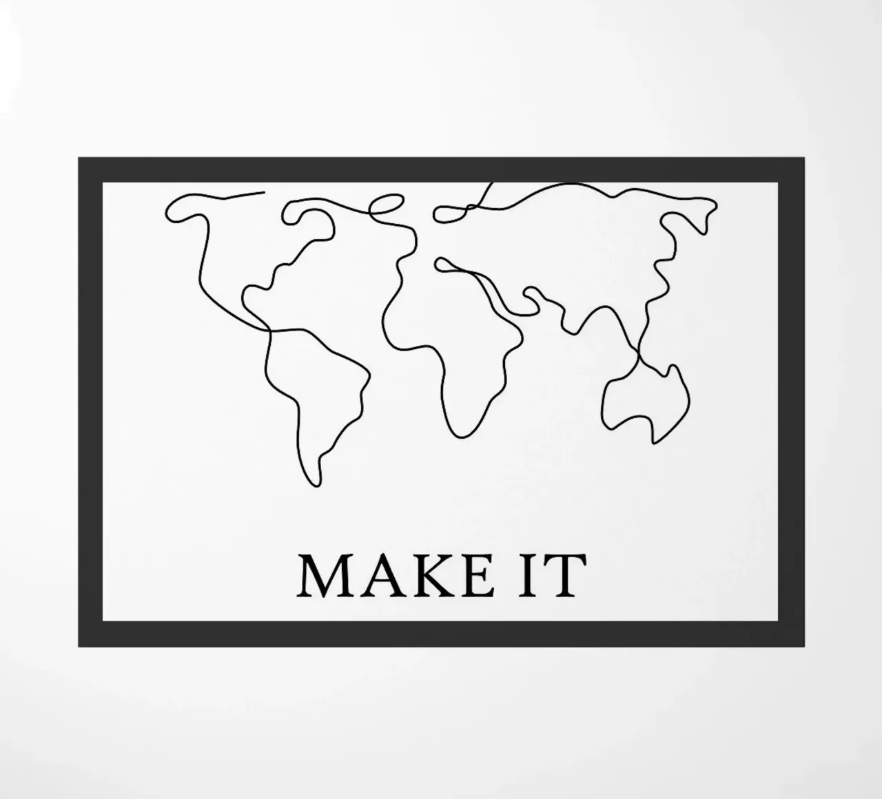 Arte lineare Make It Happen zerbino da ORION