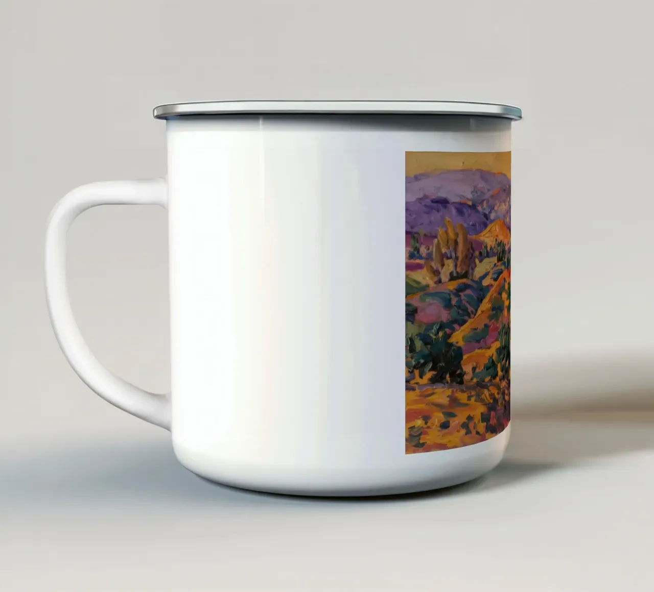 Arazzo Golden Hillside tazza in smalto da Angkasa Mist