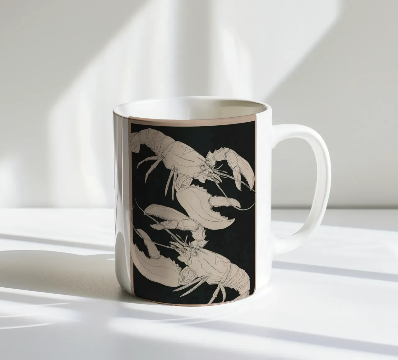 Lobsters tazza in ceramica da Nadjaa