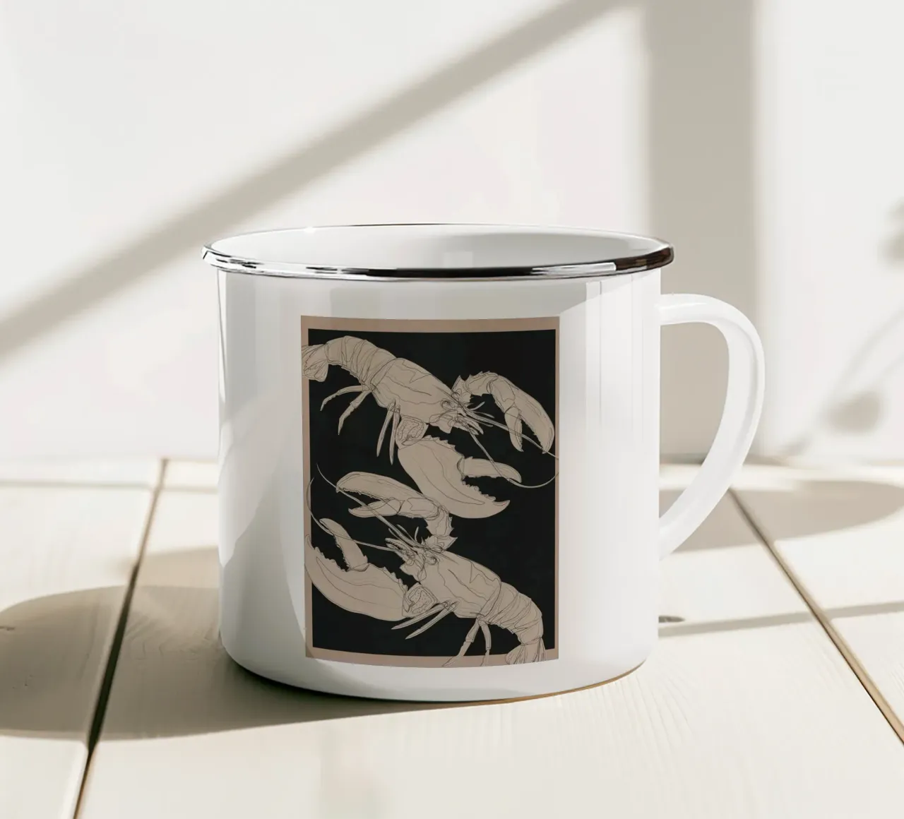 Lobsters tazza in smalto da Nadjaa