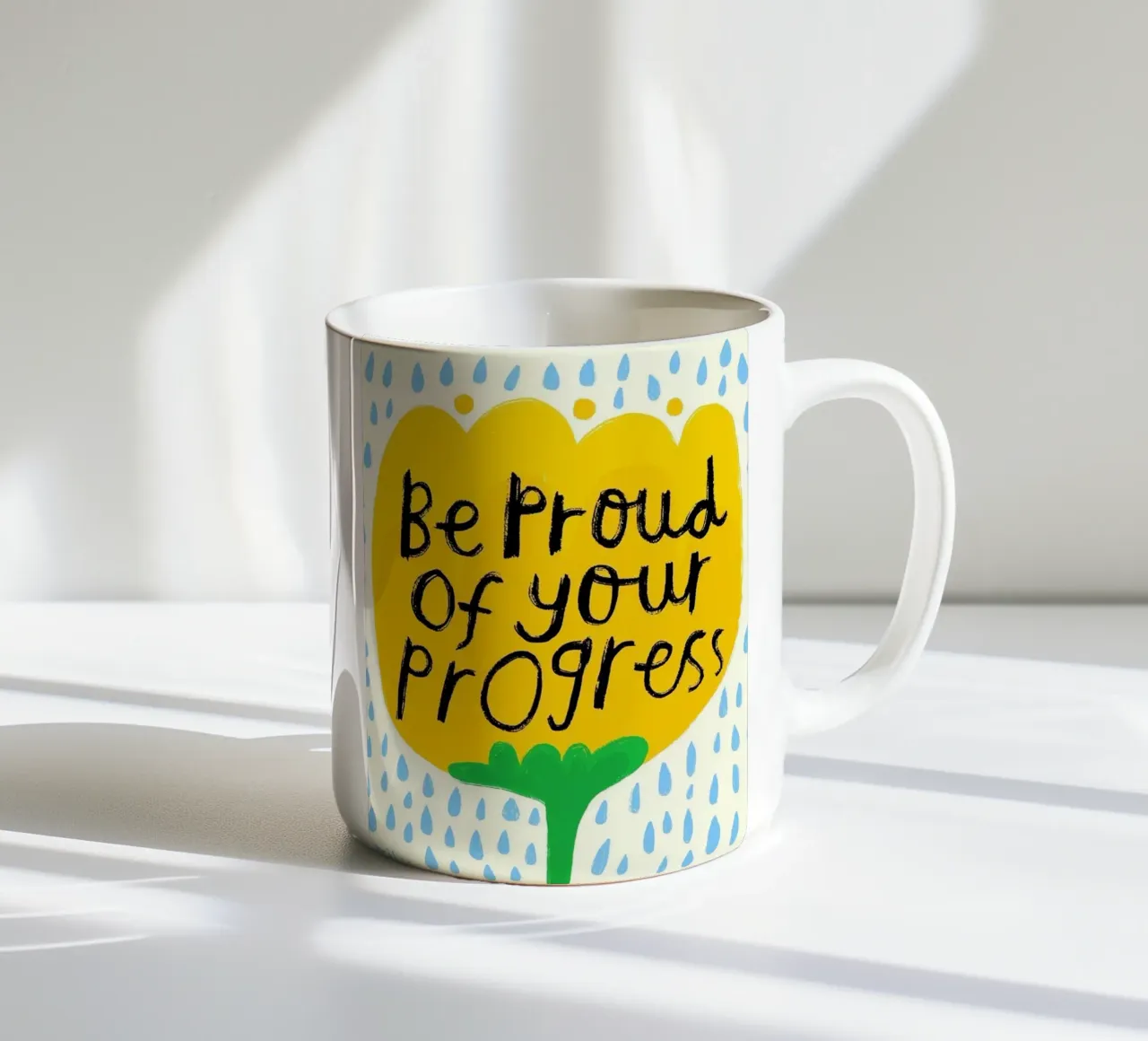 siate orgogliosi dei vostri progressi tazza in ceramica da SOLKIN STORE