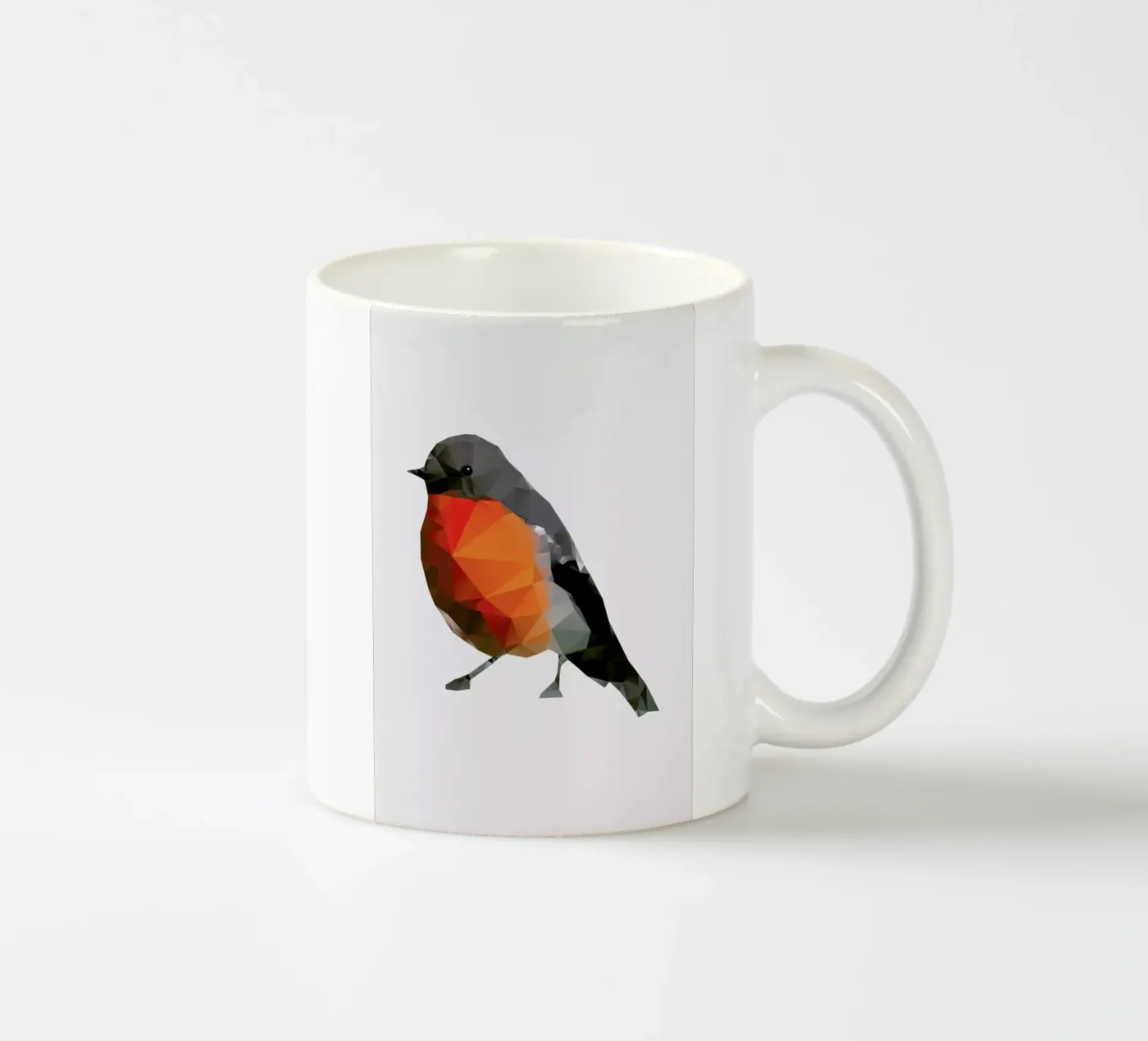 Geo Robin ceramic mug by Three Of The Possessed