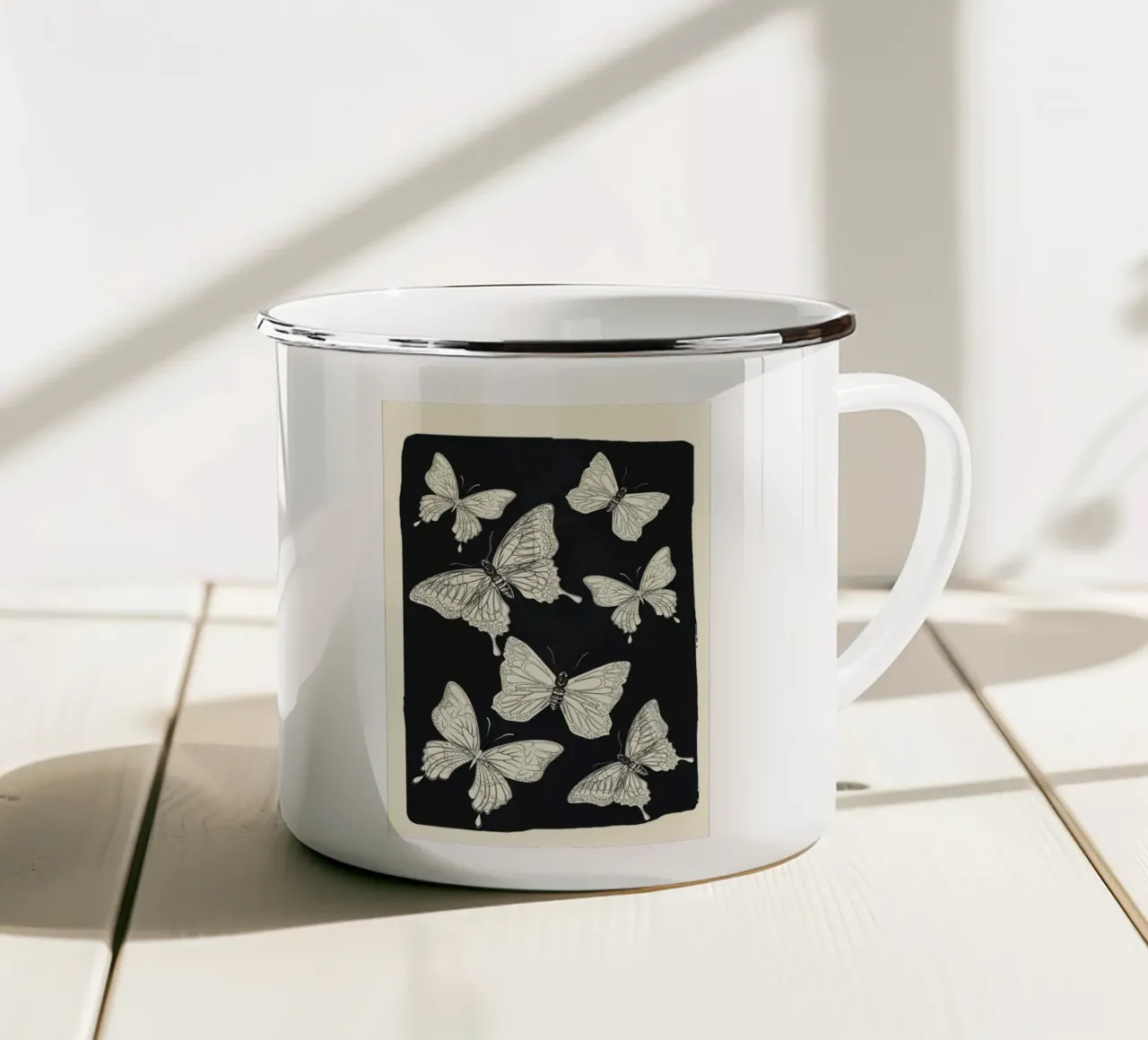 Flying Butterflies 1 tazza in smalto da Nadjaa