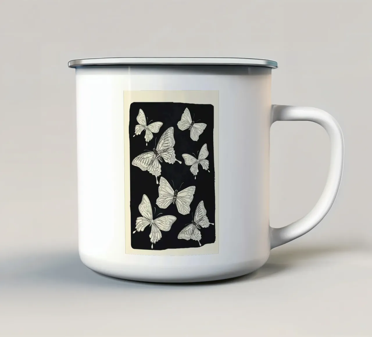 Flying Butterflies 1 tazza in smalto da Nadjaa