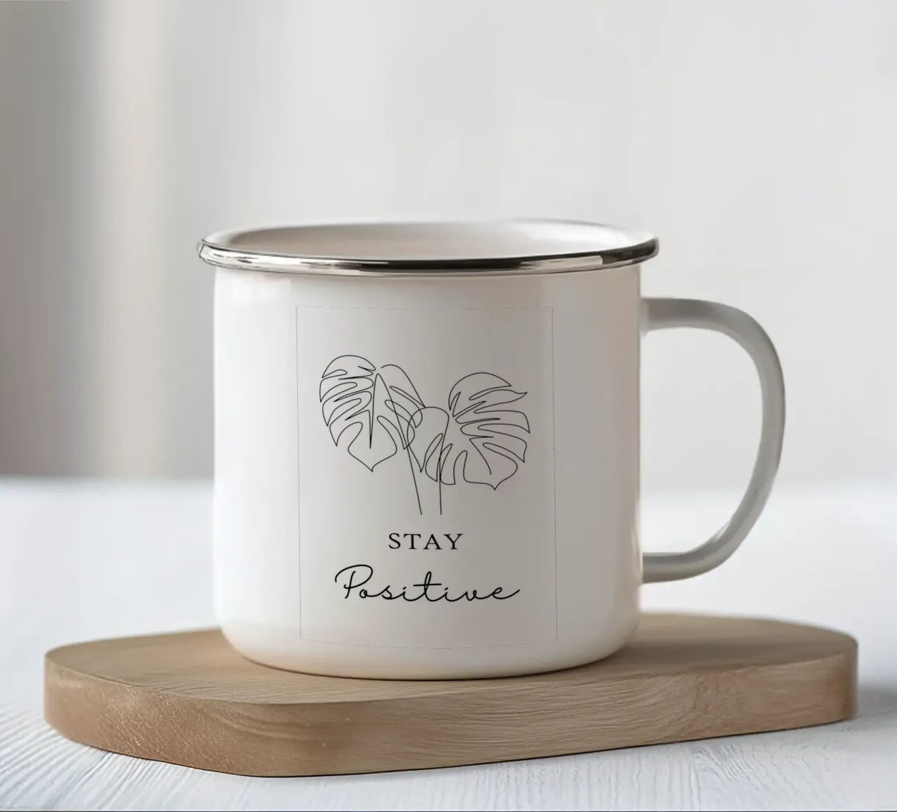 Poster pulito Stay Positive tazza in smalto da ORION