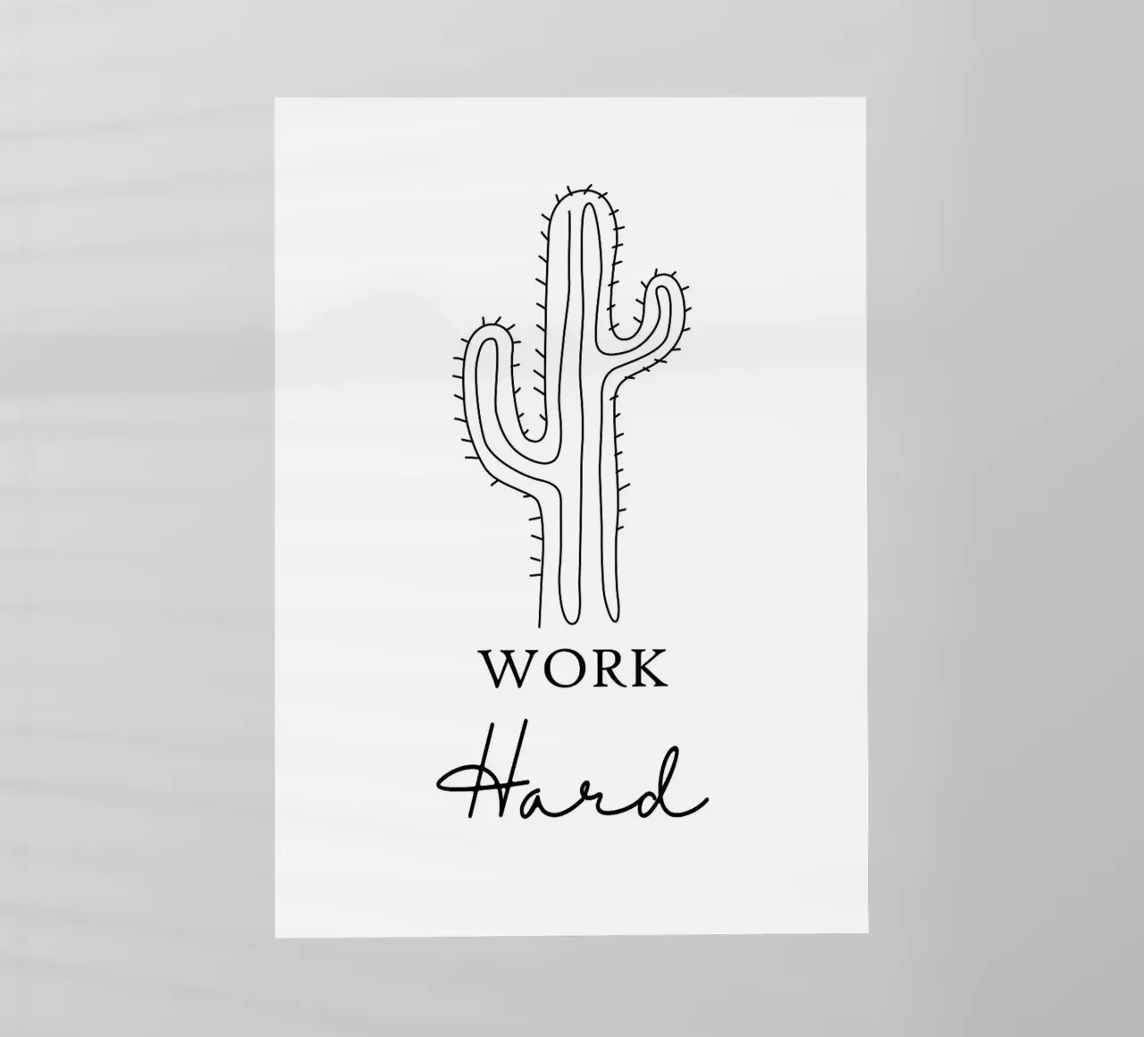 Poster per l'ufficio Work Hard pellicola backlit da ORION