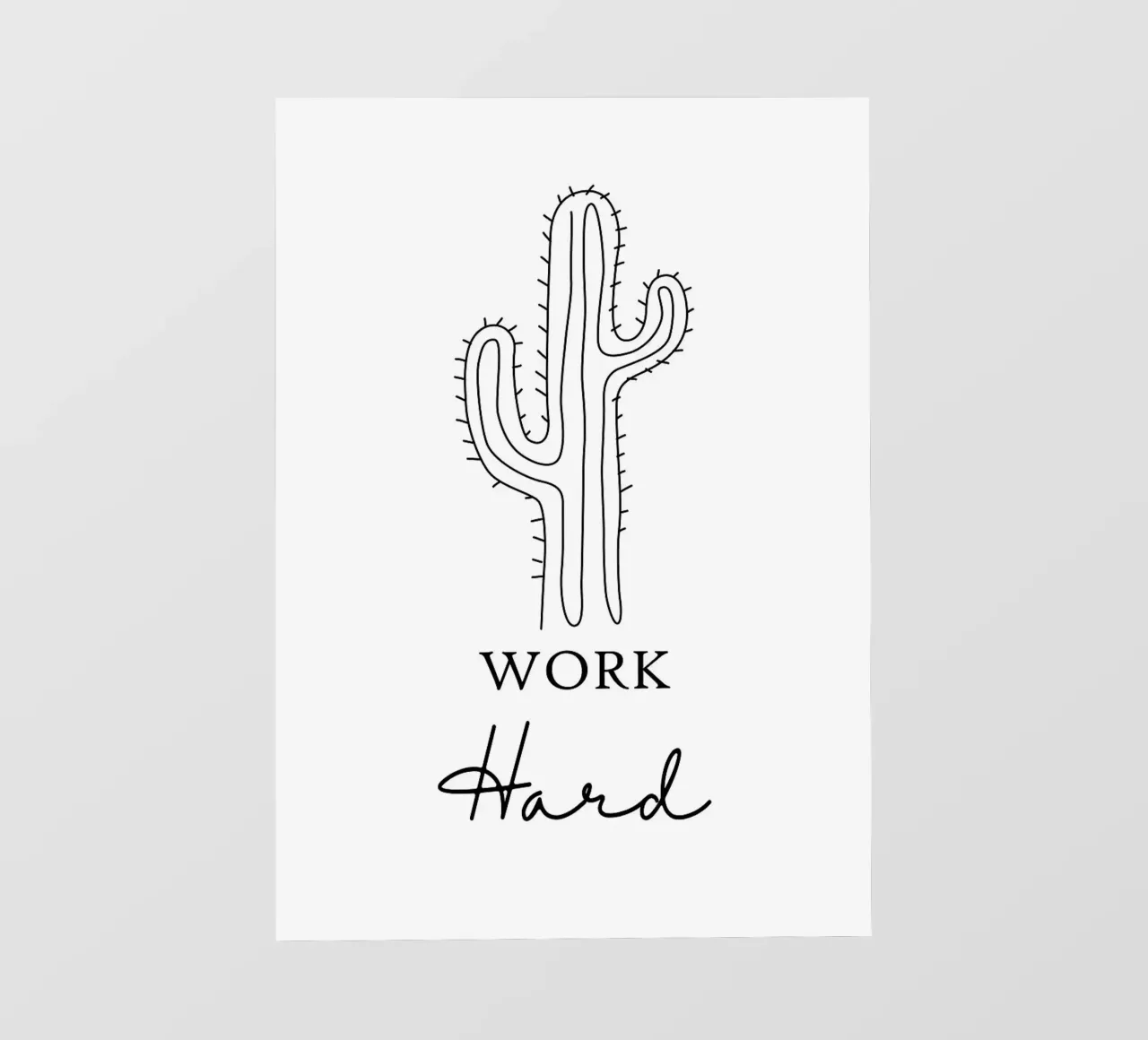 Poster per l'ufficio Work Hard telo in pvc da ORION