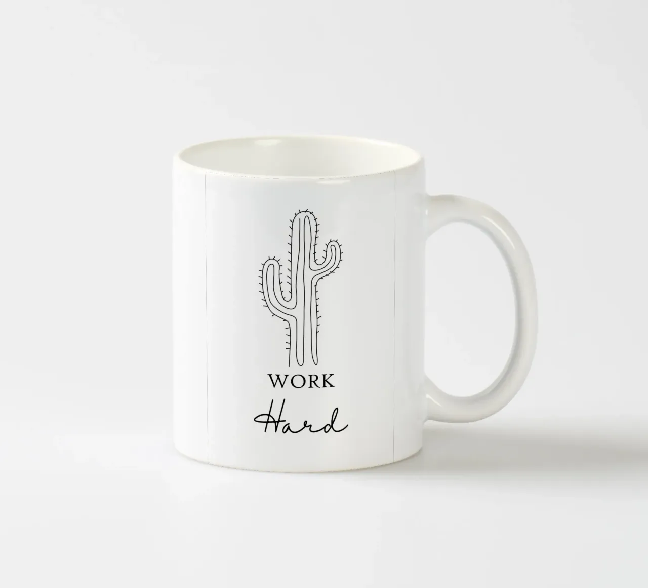 Poster per l'ufficio Work Hard tazza in ceramica da ORION