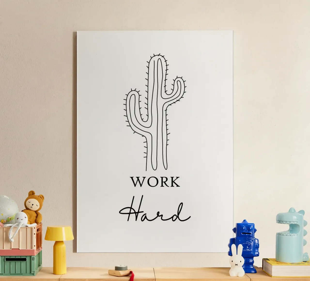 Poster per l'ufficio Work Hard plexiglass da ORION