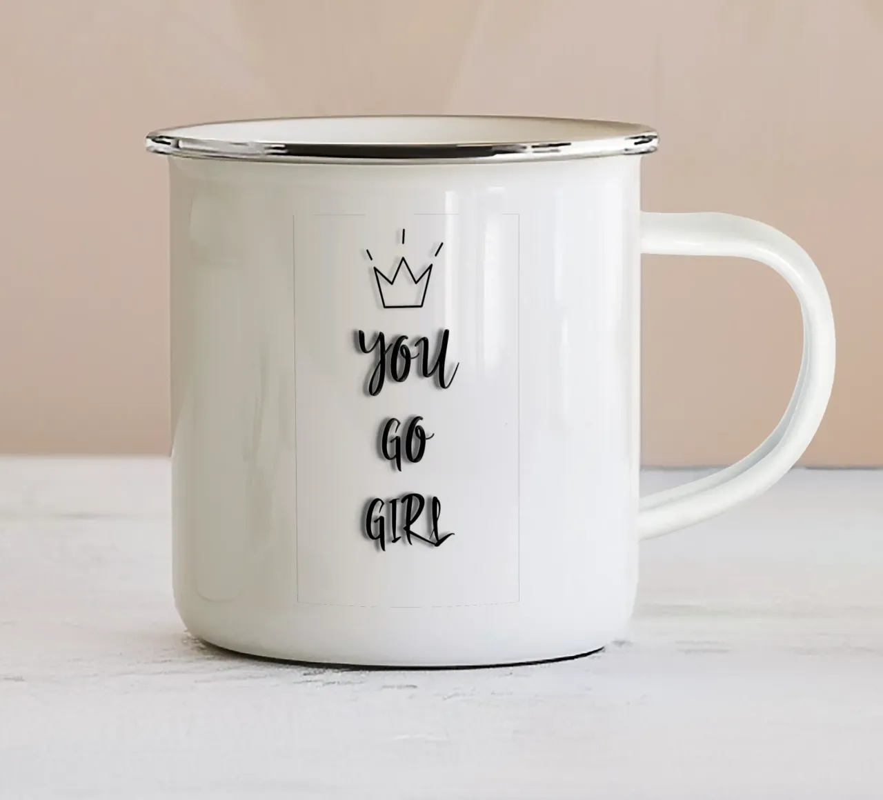 VAI RAGAZZA tazza in smalto da ORION