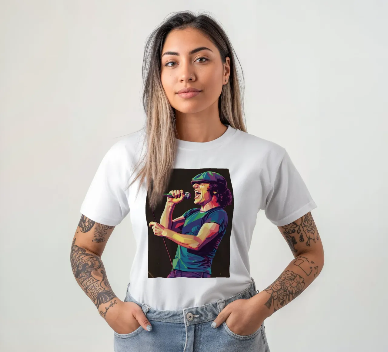 Brian Johnson ACDC t-shirt da Hantamrata