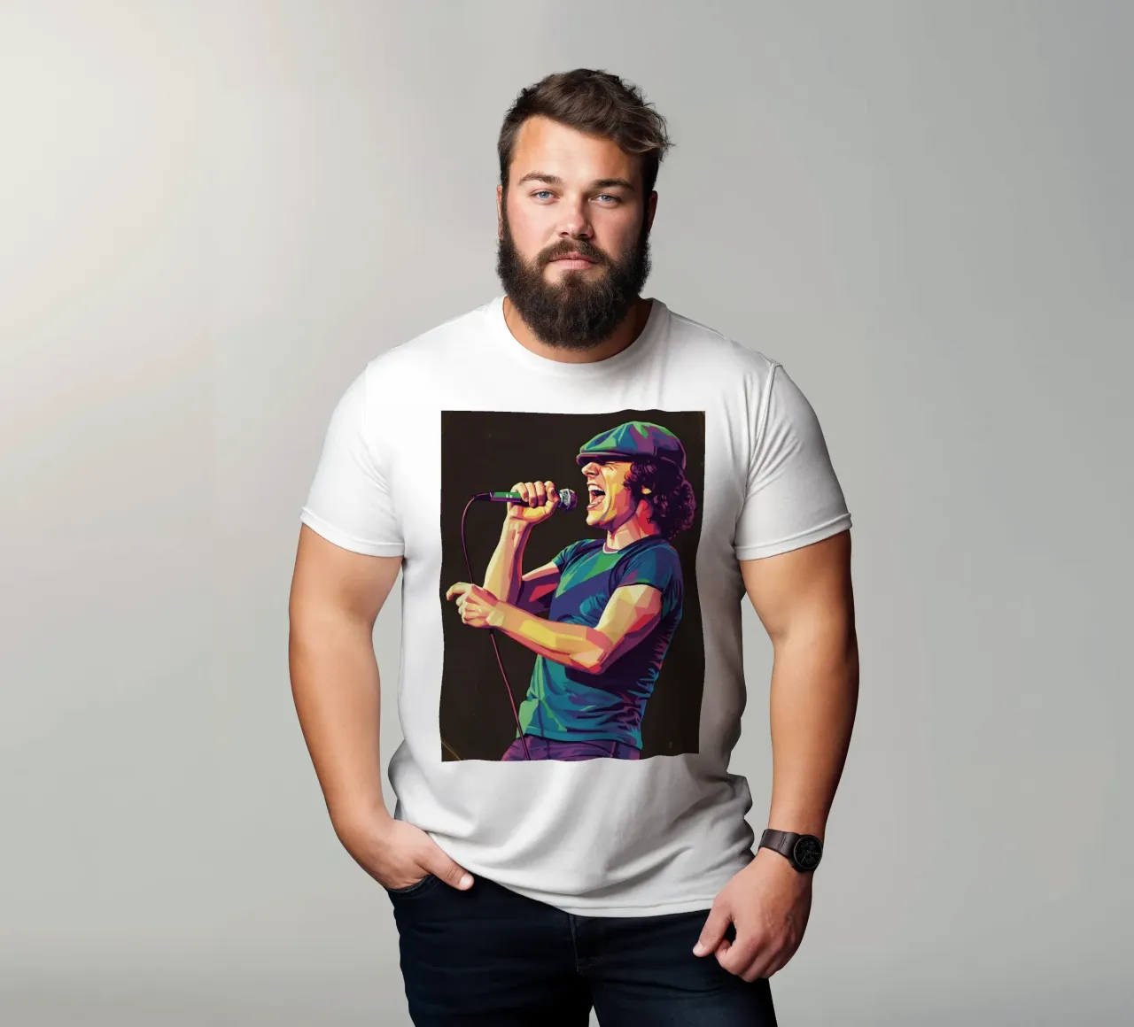 Brian Johnson ACDC t-shirt da Hantamrata