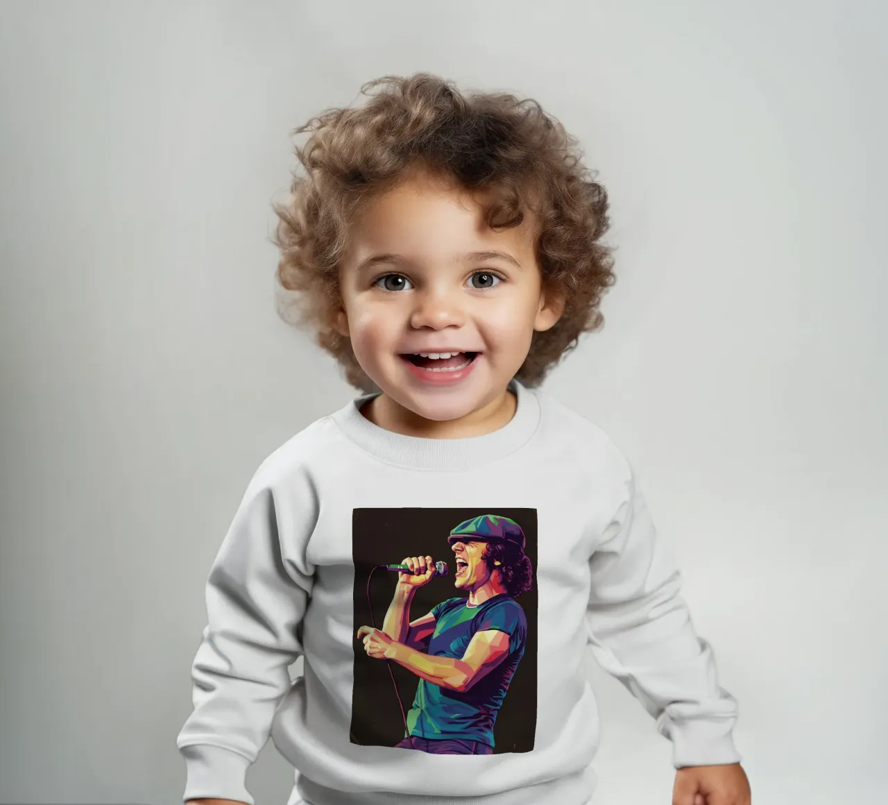 Brian Johnson ACDC felpa neonato da Hantamrata