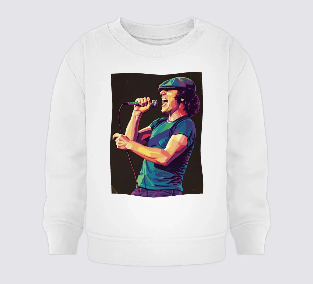 Brian Johnson ACDC felpa neonato da Hantamrata