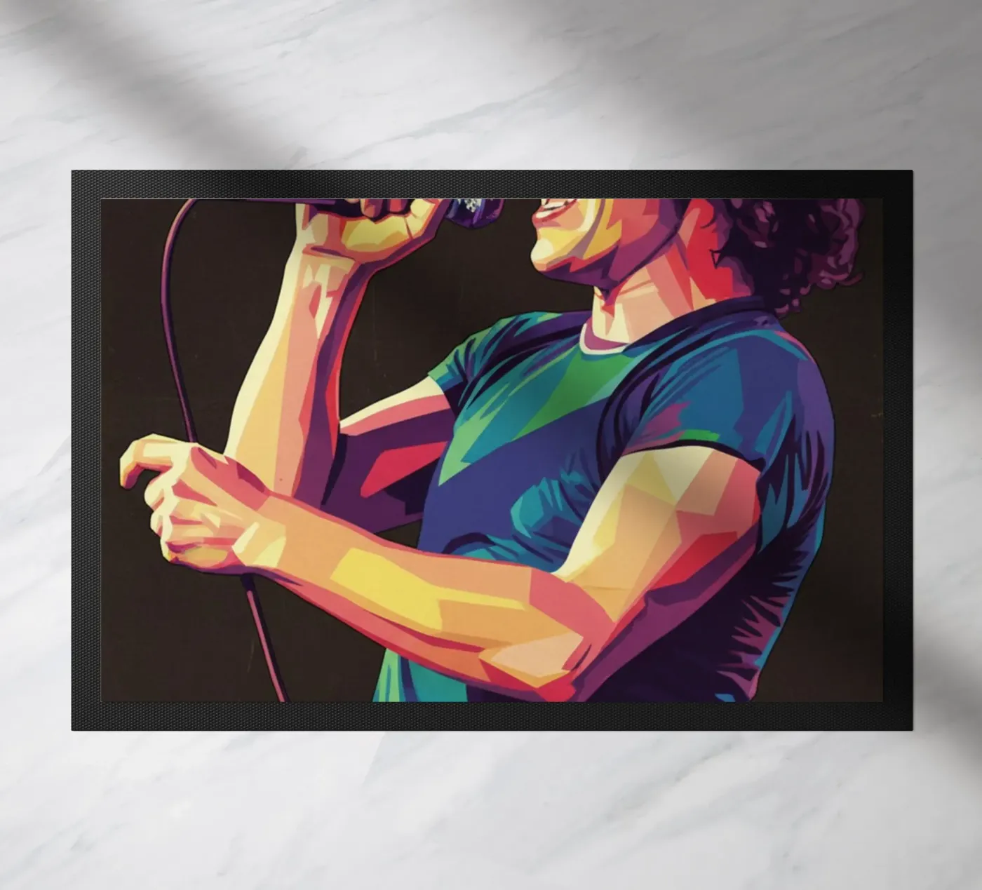 Brian Johnson ACDC doormat by Hantamrata