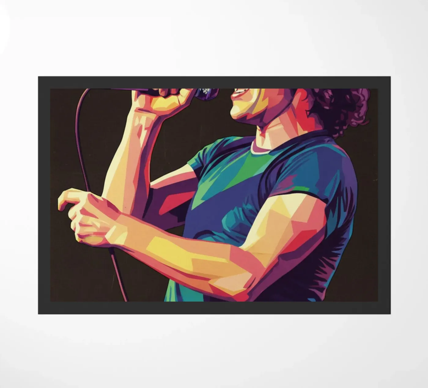 Brian Johnson ACDC doormat by Hantamrata