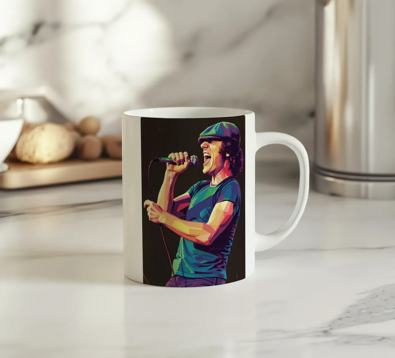 Brian Johnson ACDC tazza in ceramica da Hantamrata