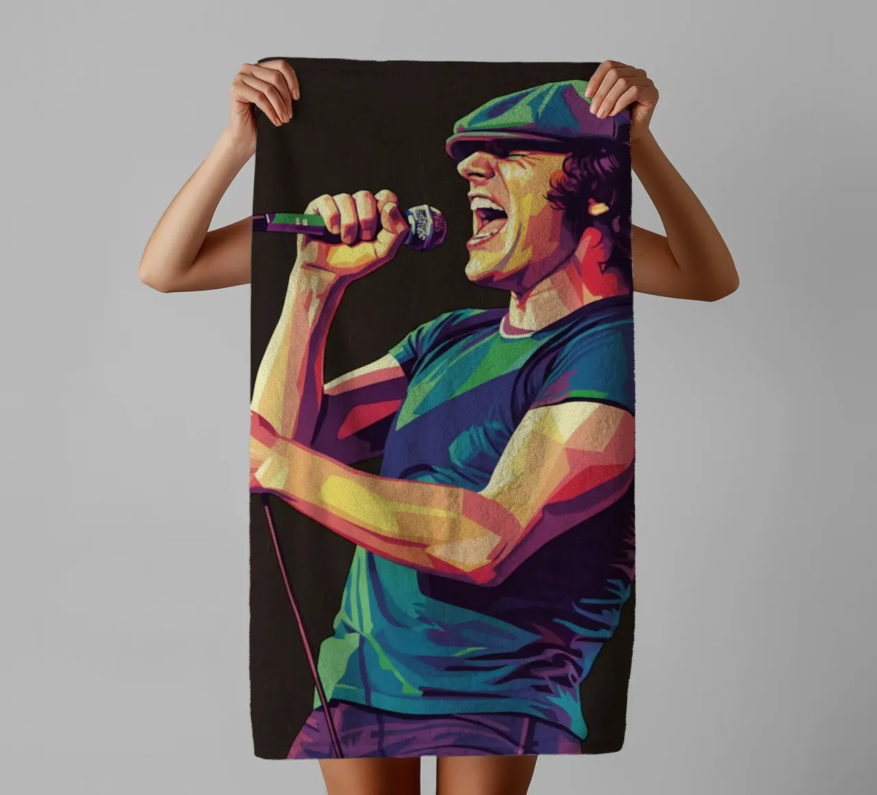 Brian Johnson ACDC asciugamano da bagno da Hantamrata