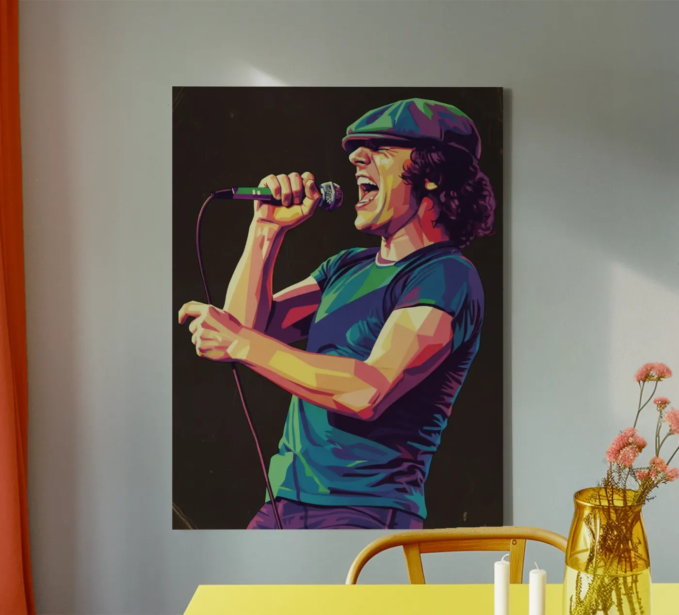 Brian Johnson ACDC tela da Hantamrata