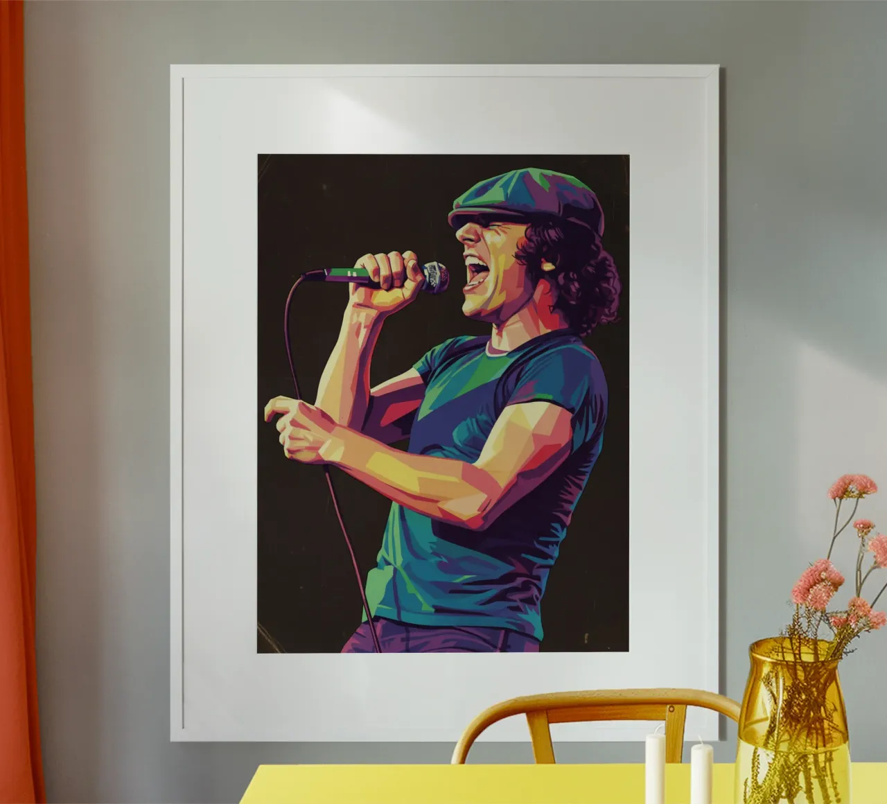 Brian Johnson ACDC poster da Hantamrata