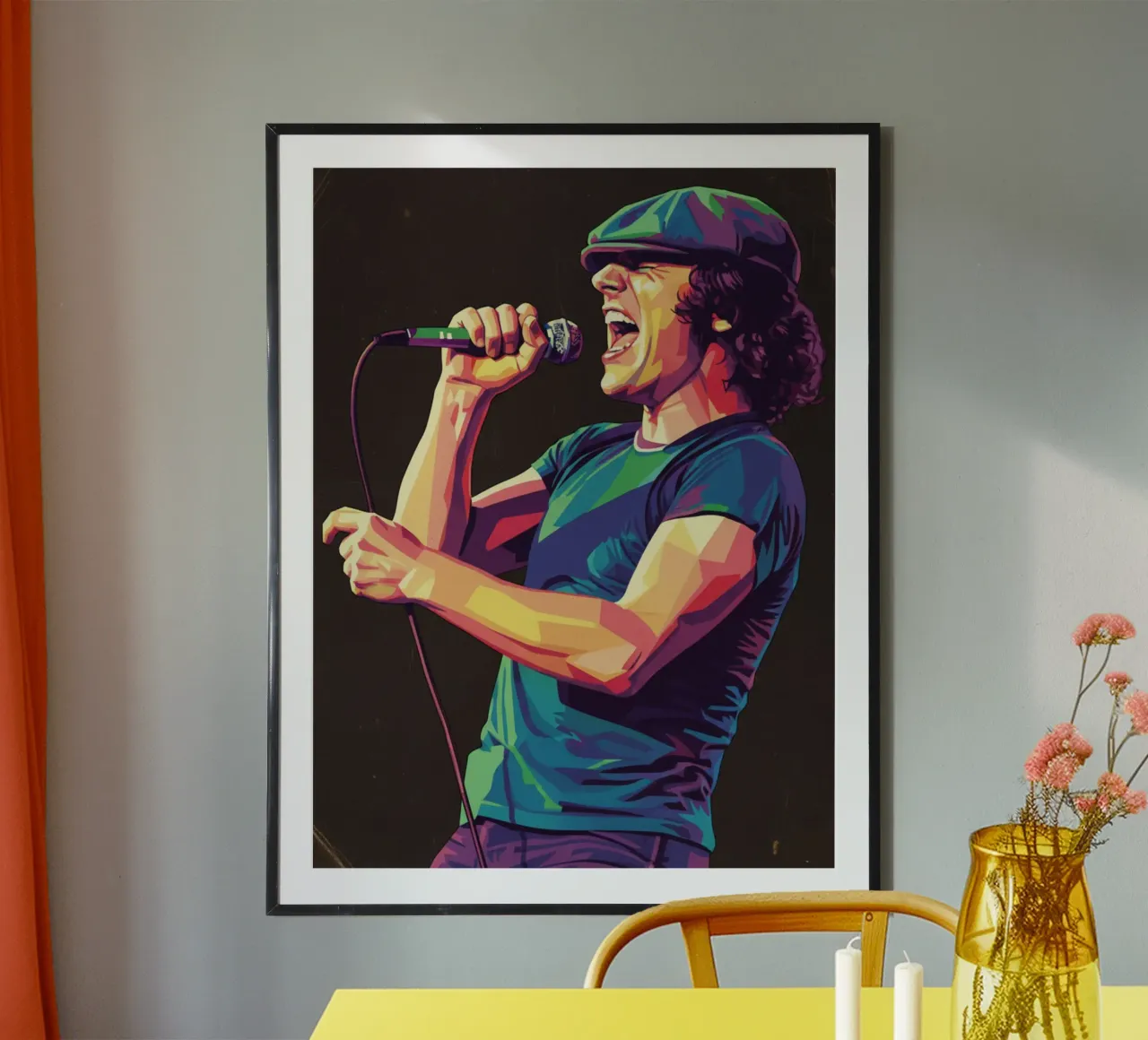 Brian Johnson ACDC poster da Hantamrata