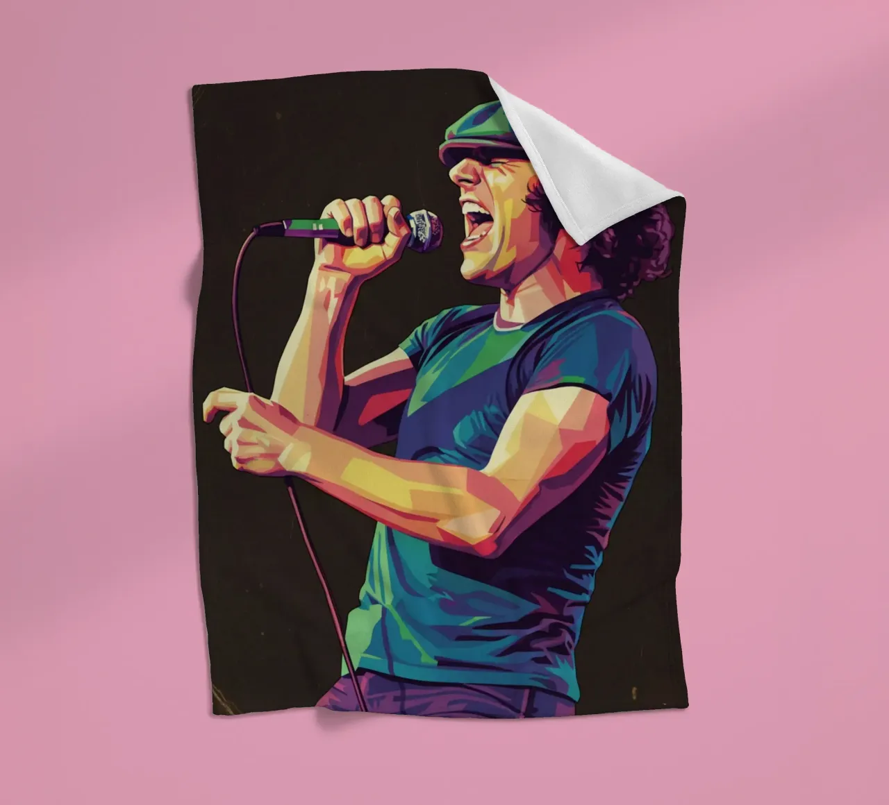 Brian Johnson ACDC coperta in pile da Hantamrata