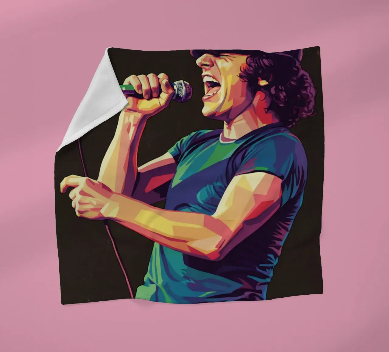 Brian Johnson ACDC coperta in pile da Hantamrata