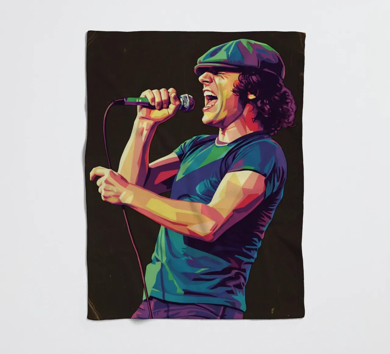 Brian Johnson ACDC coperta in pile da Hantamrata