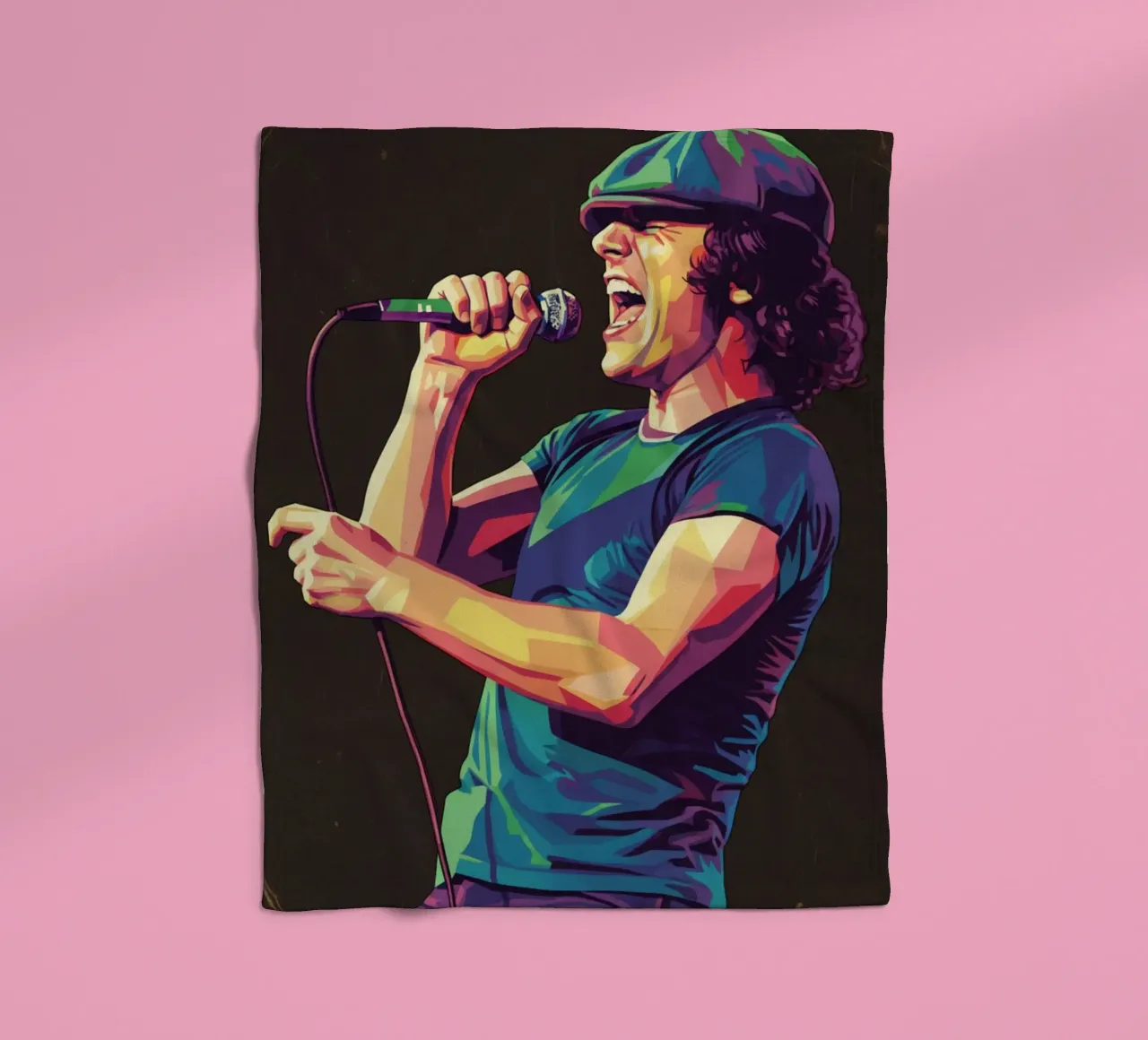 Brian Johnson ACDC coperta in pile da Hantamrata
