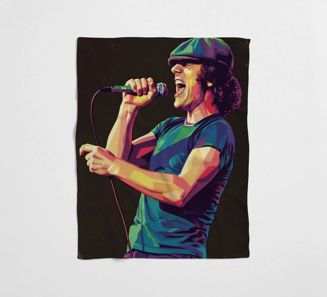 Brian Johnson ACDC coperta in pile da Hantamrata