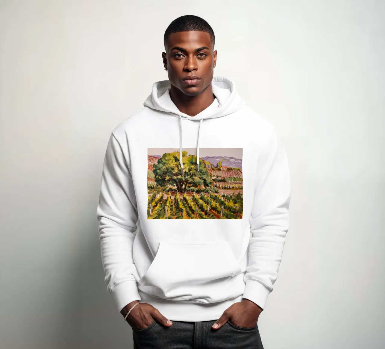 Vigneto Verdant felpa con cappuccio da Angkasa Mist