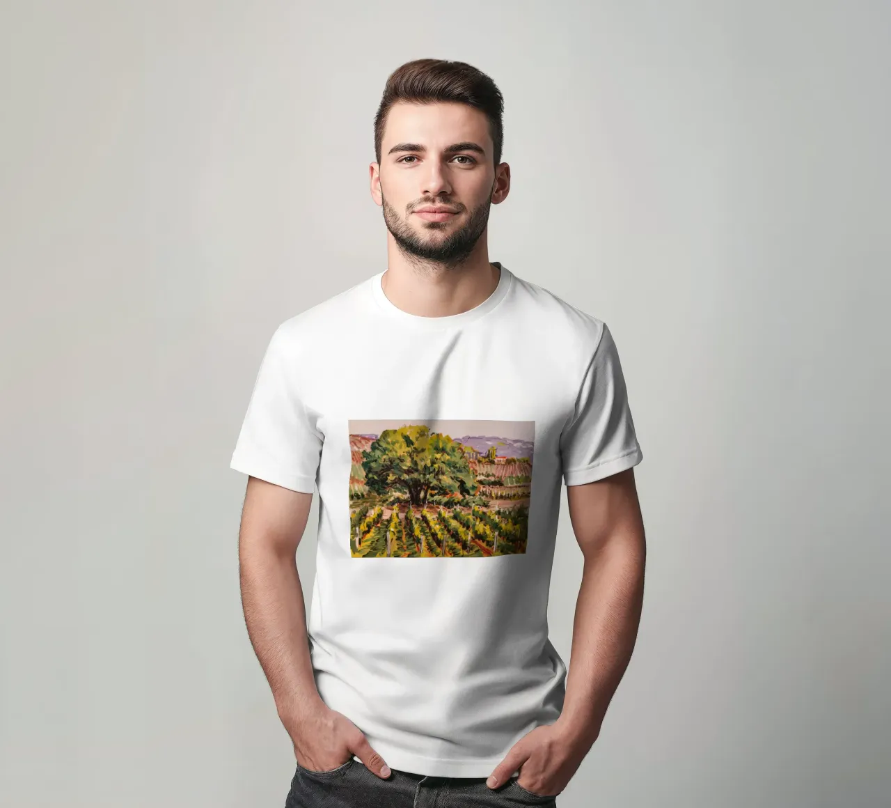 Vigneto Verdant t-shirt da Angkasa Mist