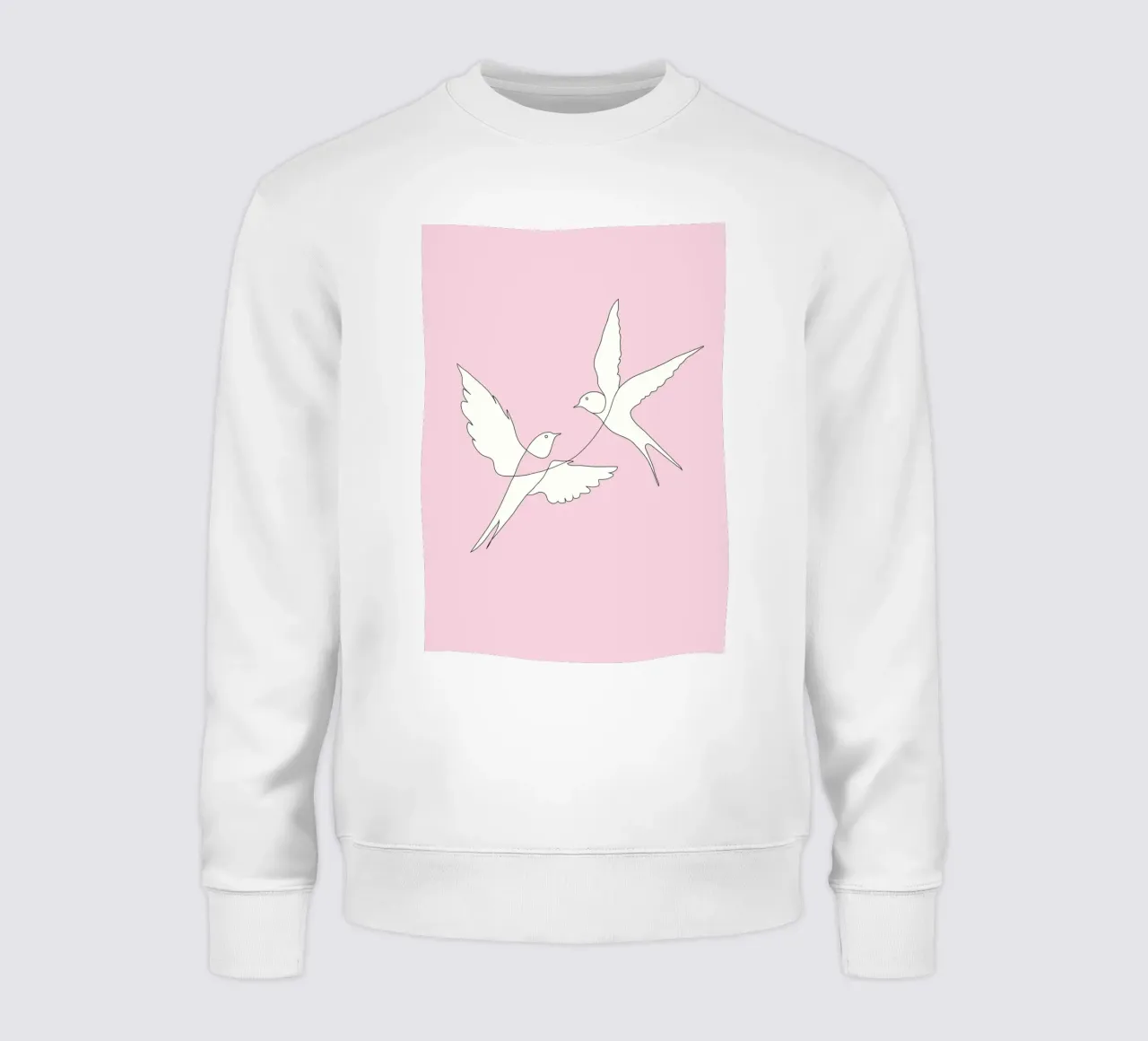 Two Swallows Line Art felpa da Nadjaa