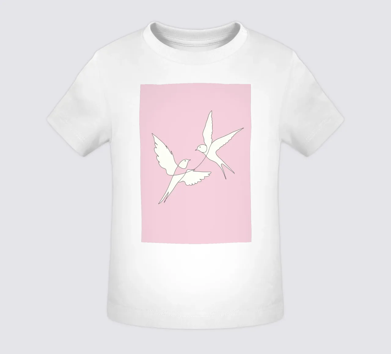 Two Swallows Line Art maglietta neonato da Nadjaa