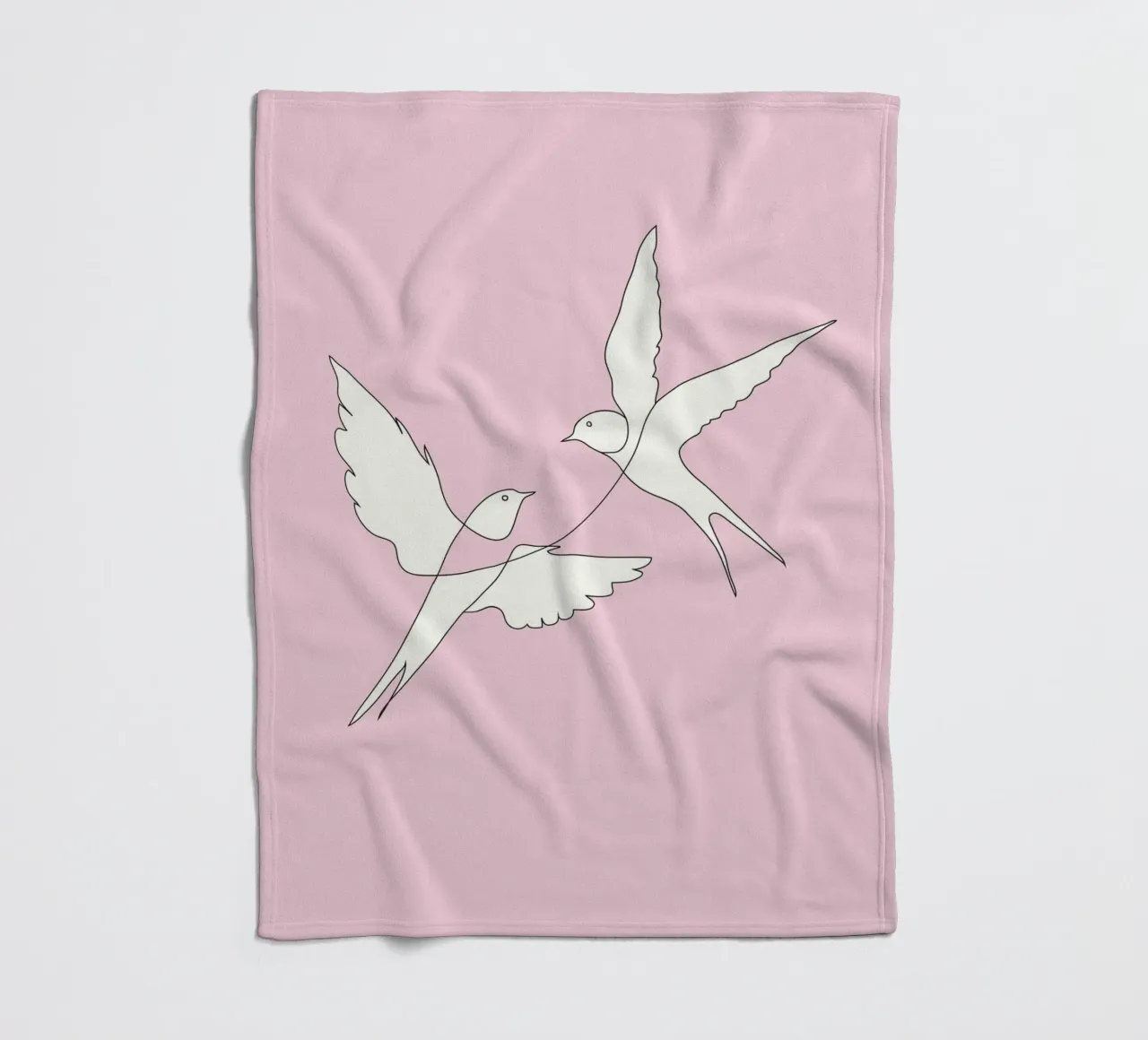 Two Swallows Line Art coperta in pile da Nadjaa