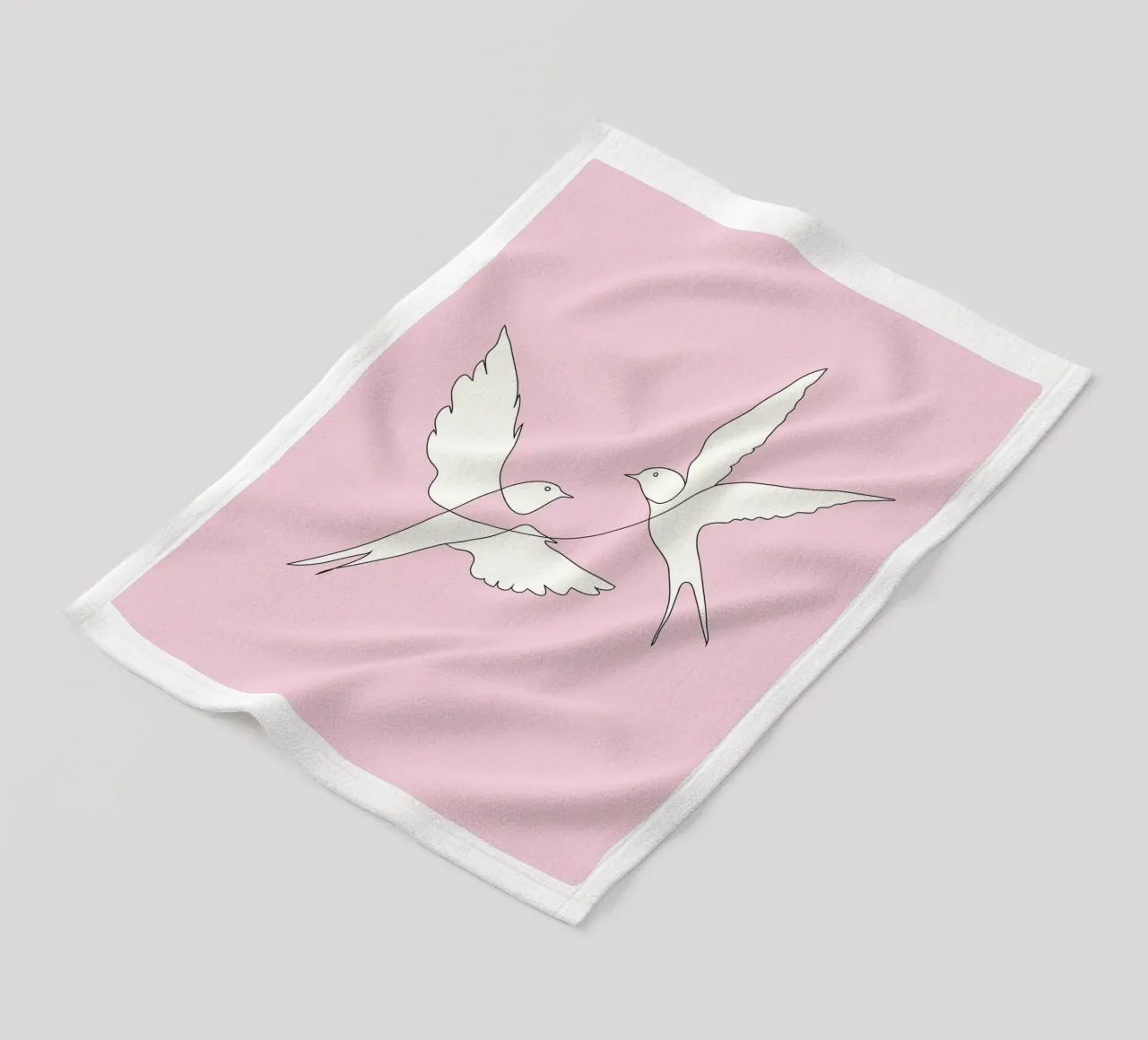 Two Swallows Line Art coperta in pile da Nadjaa