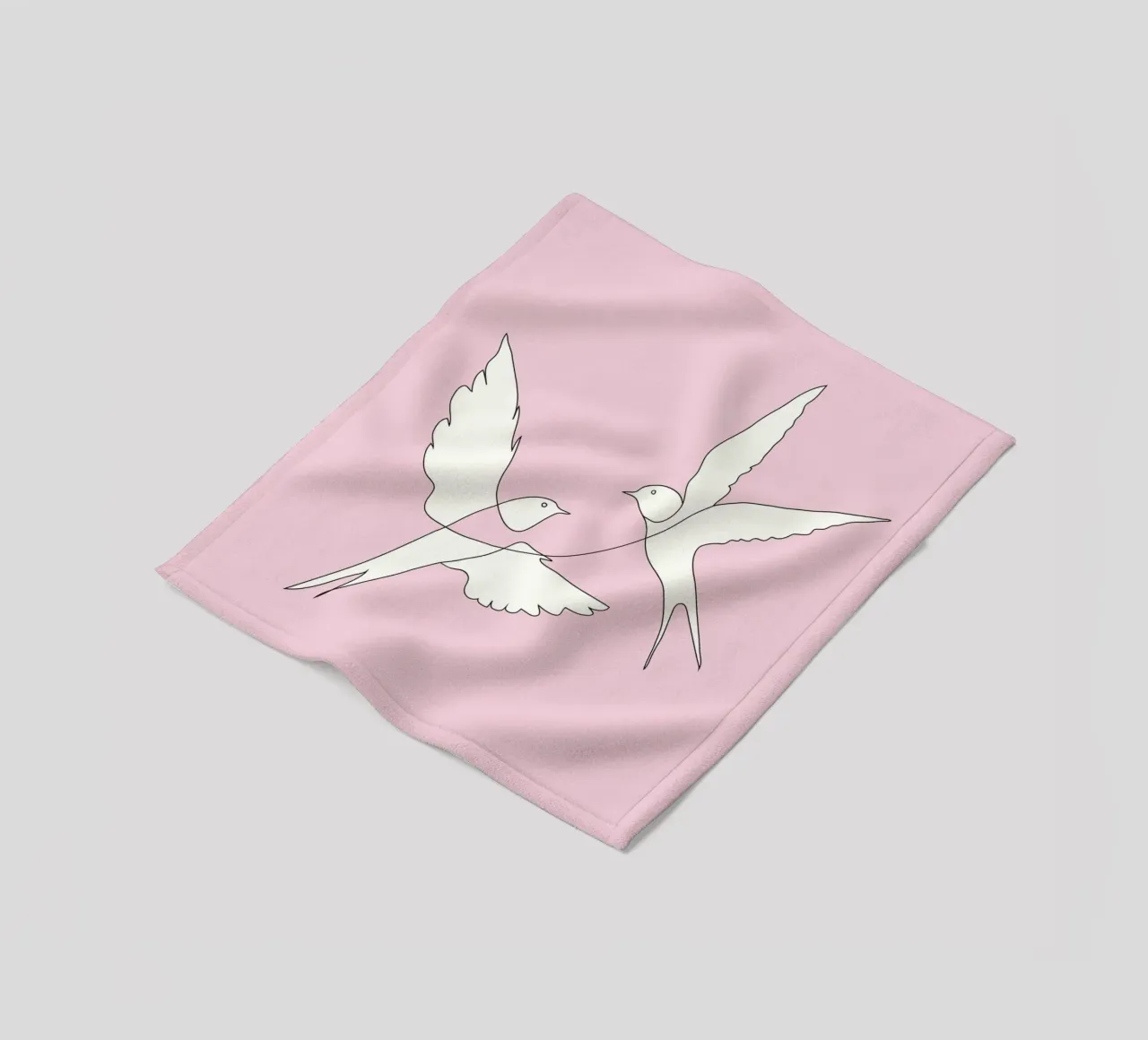 Two Swallows Line Art coperta in pile da Nadjaa