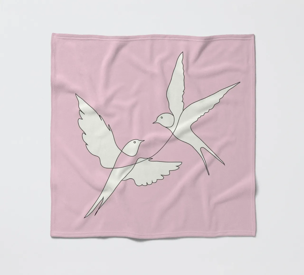Two Swallows Line Art coperta in pile da Nadjaa