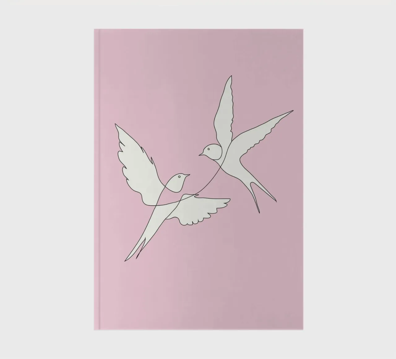Two Swallows Line Art diario da Nadjaa