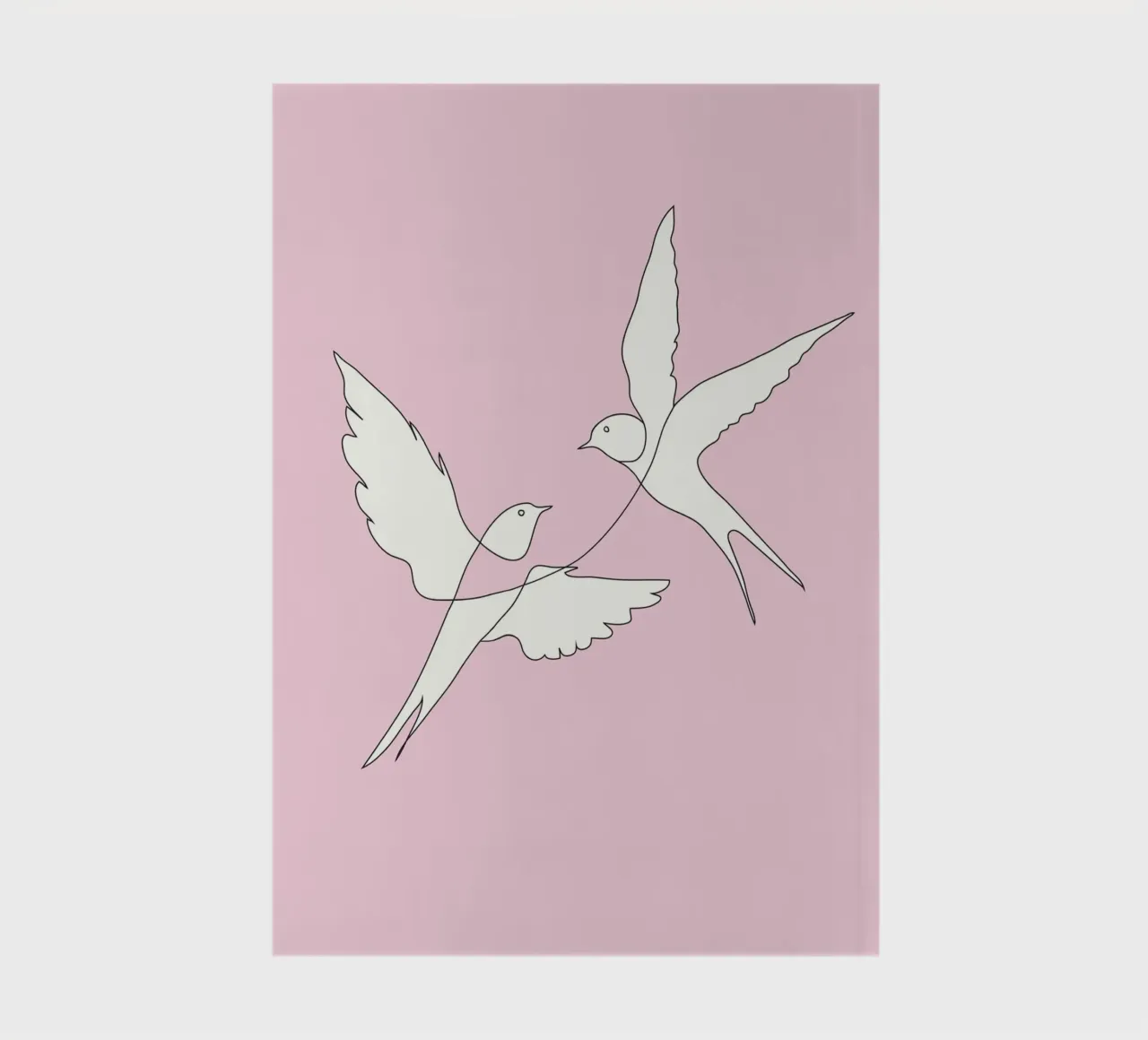 Two Swallows Line Art diario da Nadjaa