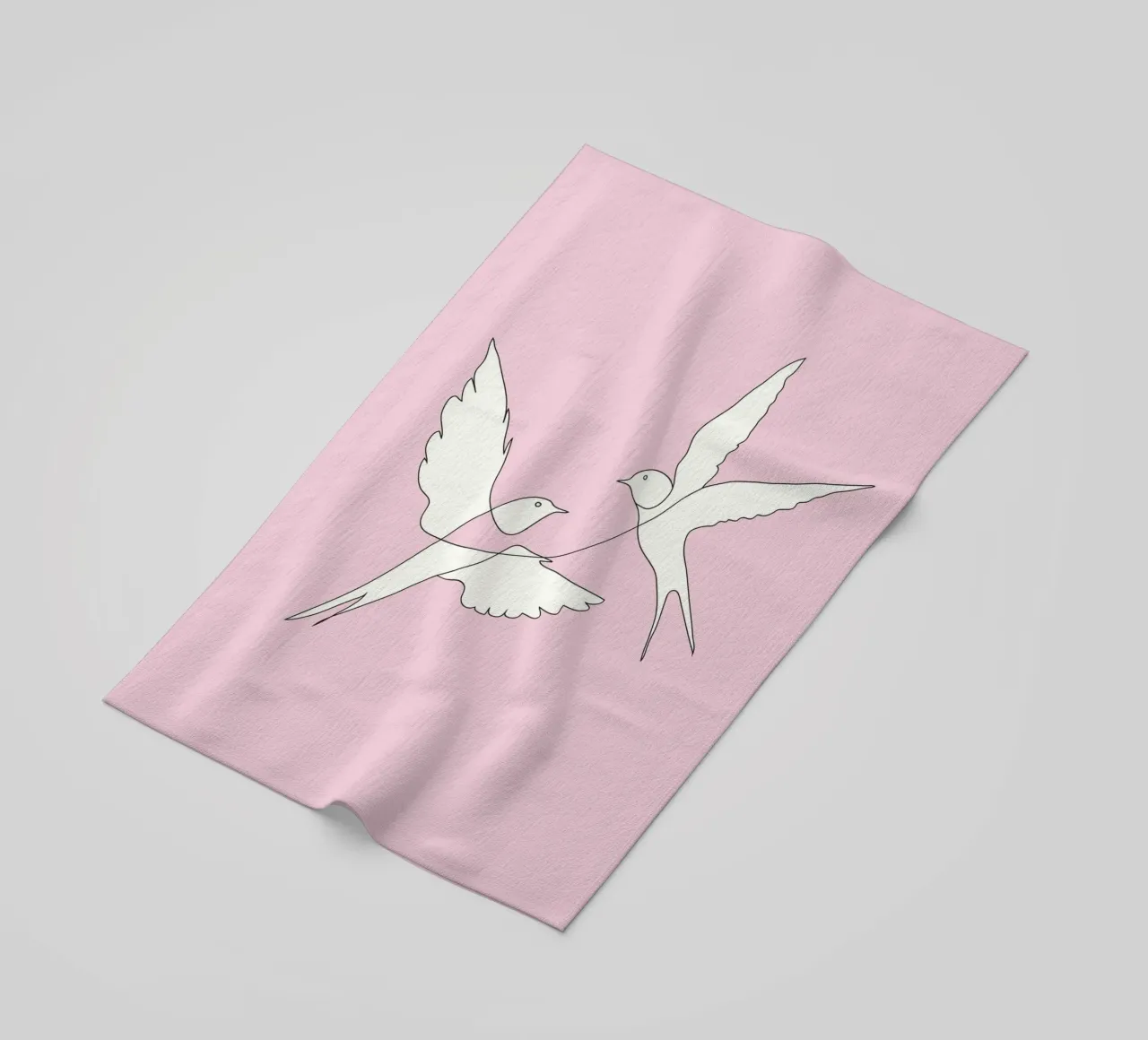 Two Swallows Line Art telo mare da Nadjaa