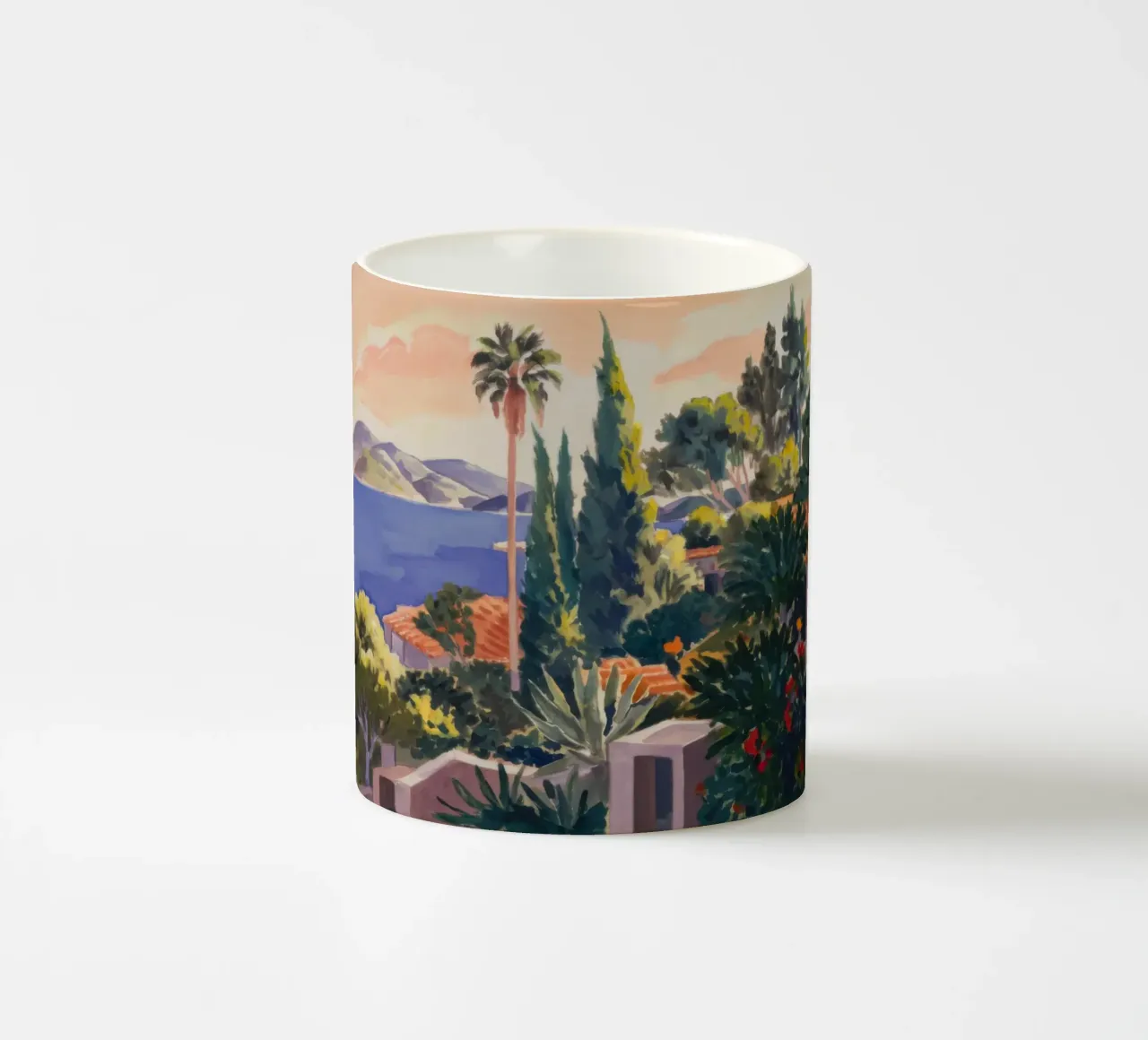Crepuscolo Costa dei Cipressi tazza in ceramica da Angkasa Mist