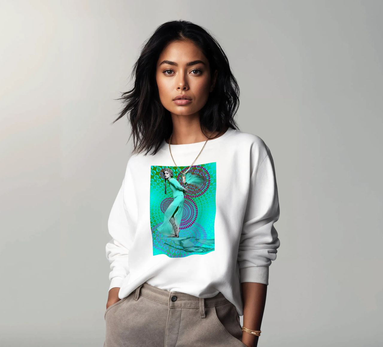 Supermodel Donna sudadera de DesmondBates