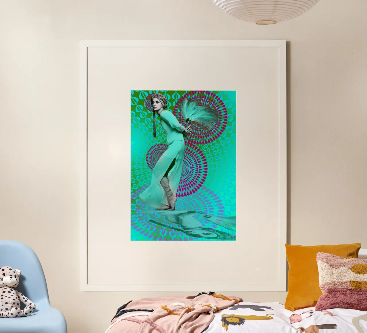 Supermodel Donna poster con telaio in alluminio da DesmondBates