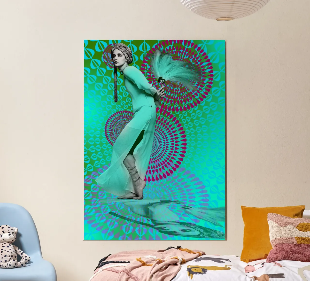 Supermodel Donna poster con telaio in alluminio da DesmondBates
