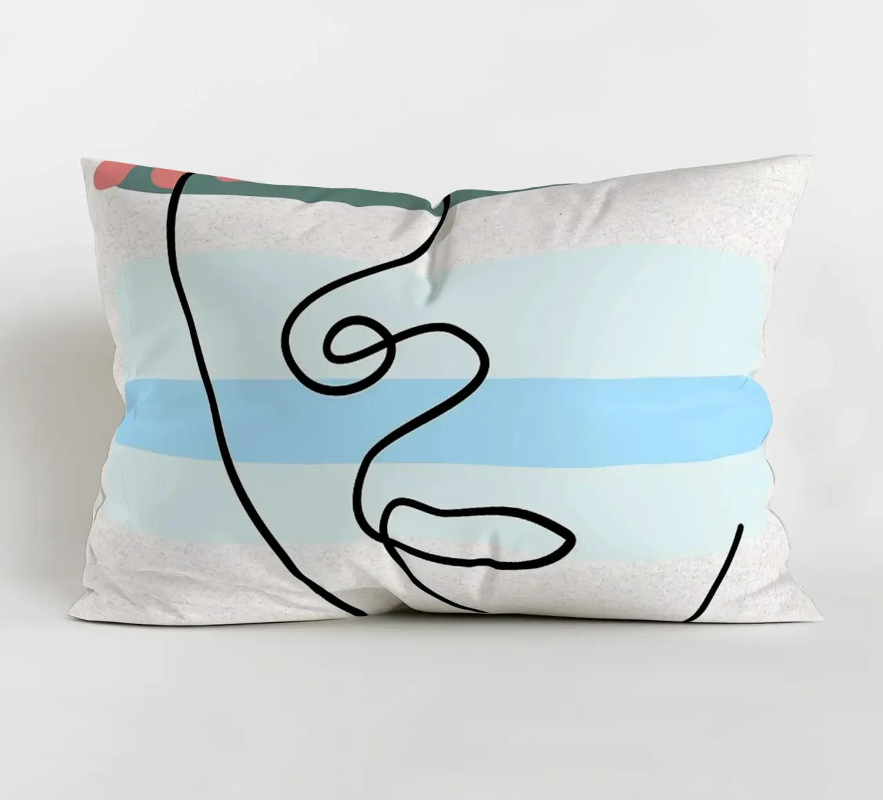 Line art astratte di volti con colori cuscino da apple crumble