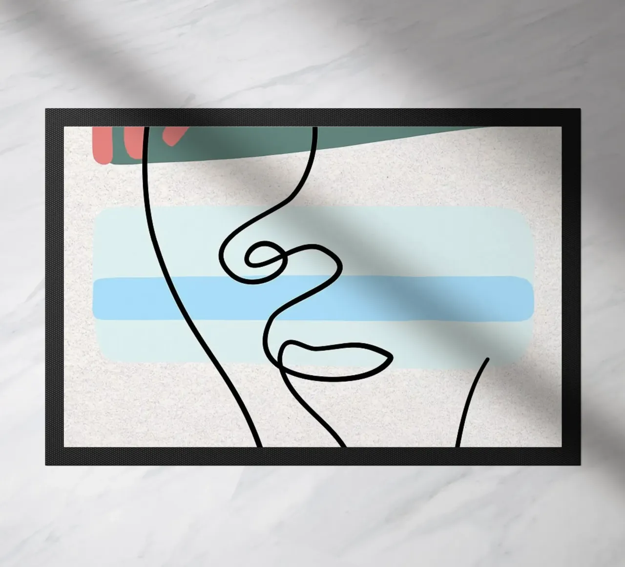 Line art astratte di volti con colori zerbino da apple crumble