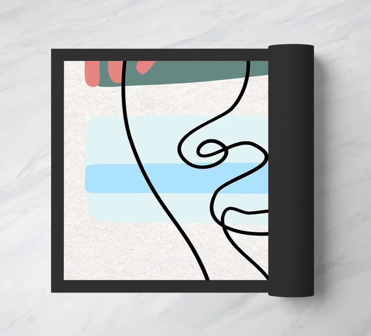 Line art astratte di volti con colori zerbino da apple crumble