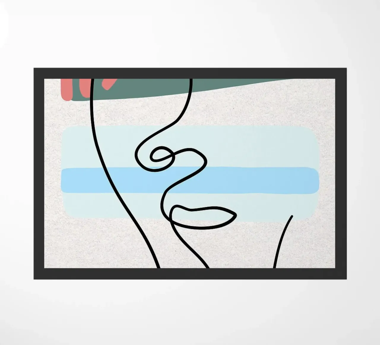 Line art astratte di volti con colori zerbino da apple crumble