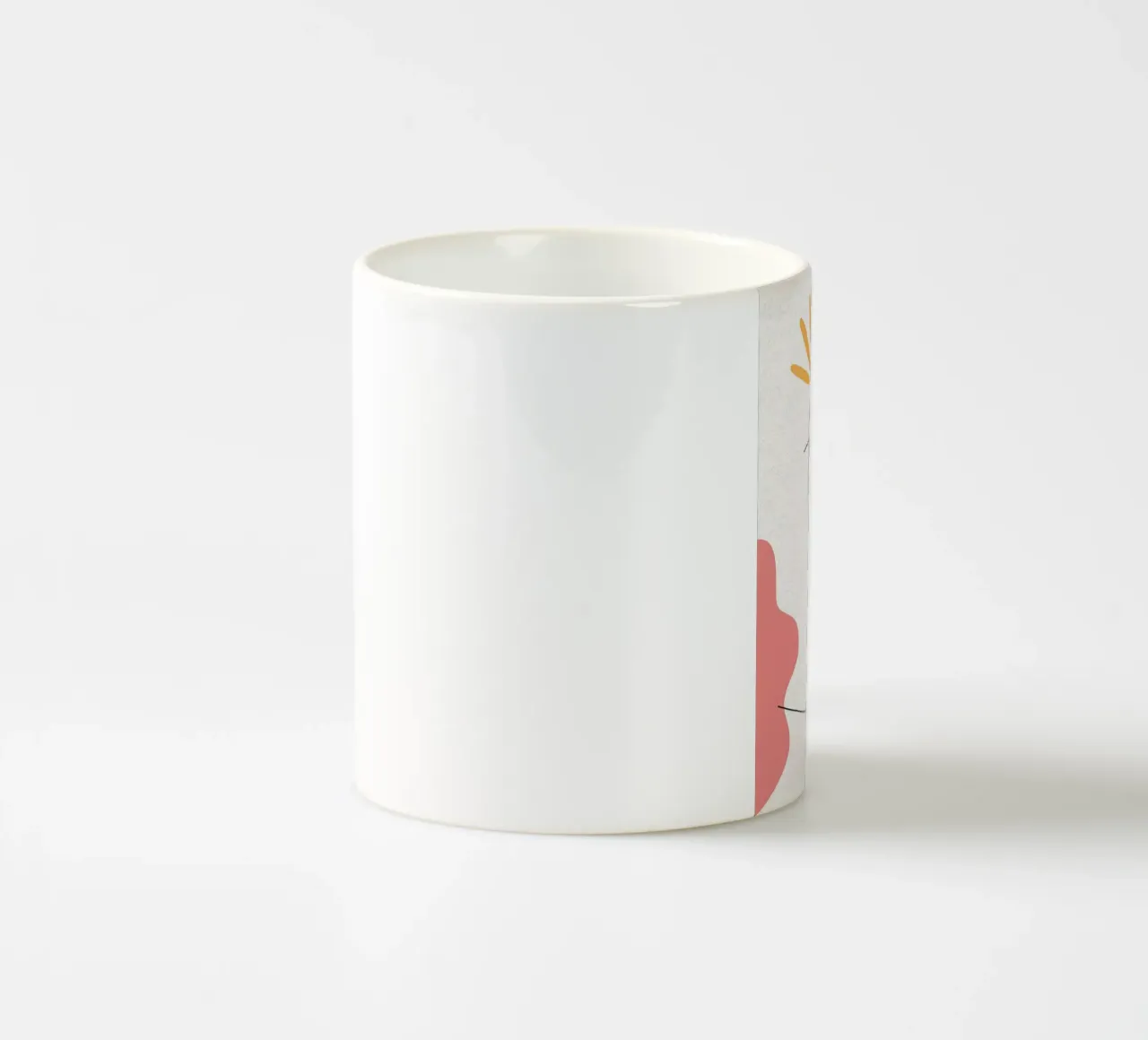 Volto astratto con fiore e corona tazza in ceramica da apple crumble